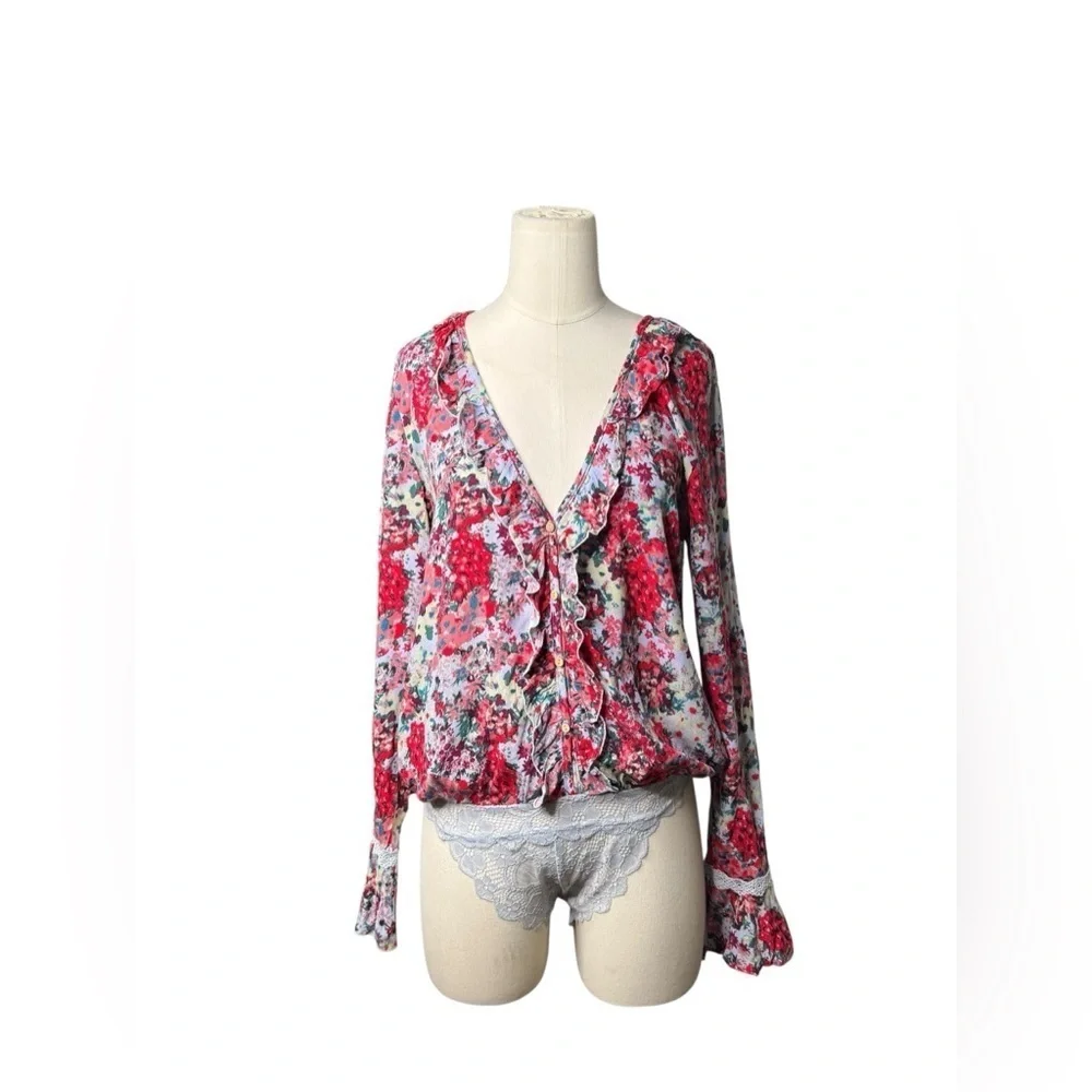 Free People Intimately Heat Wave Bodysuit in Rose Garden | Revolve in Small